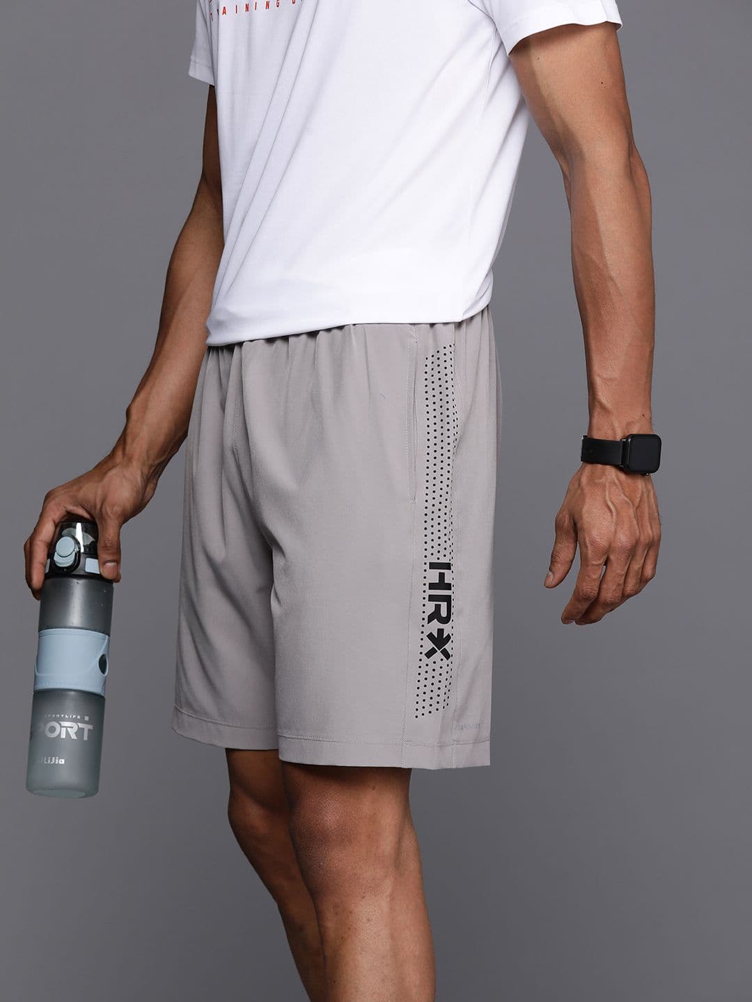 HRX by Hrithik Roshan Men Typography Printed Rapid-Dry Sports Shorts - view 1