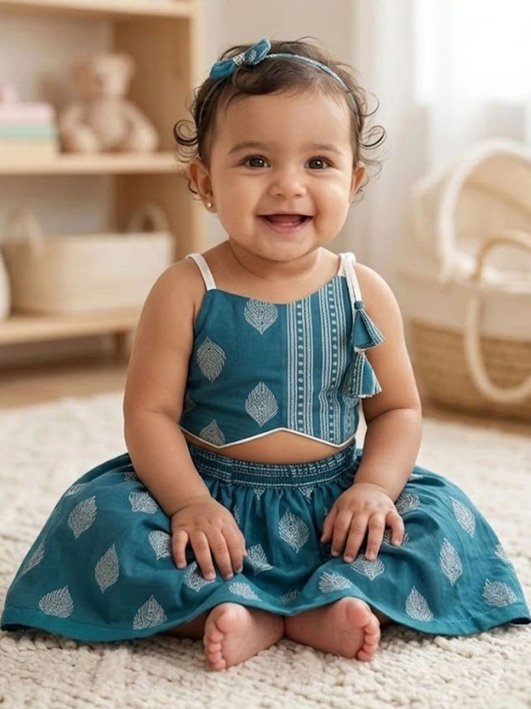 Kinder Kids Girls Printed Ready to Wear Lehenga & - view 1