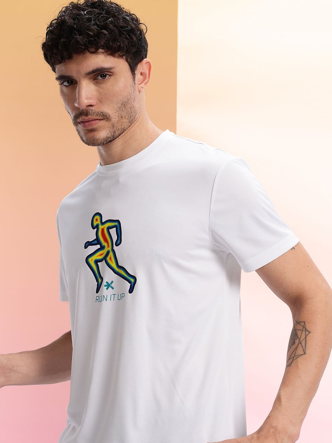 HRX by Hrithik Roshan Printed Running T-shirt - view 1