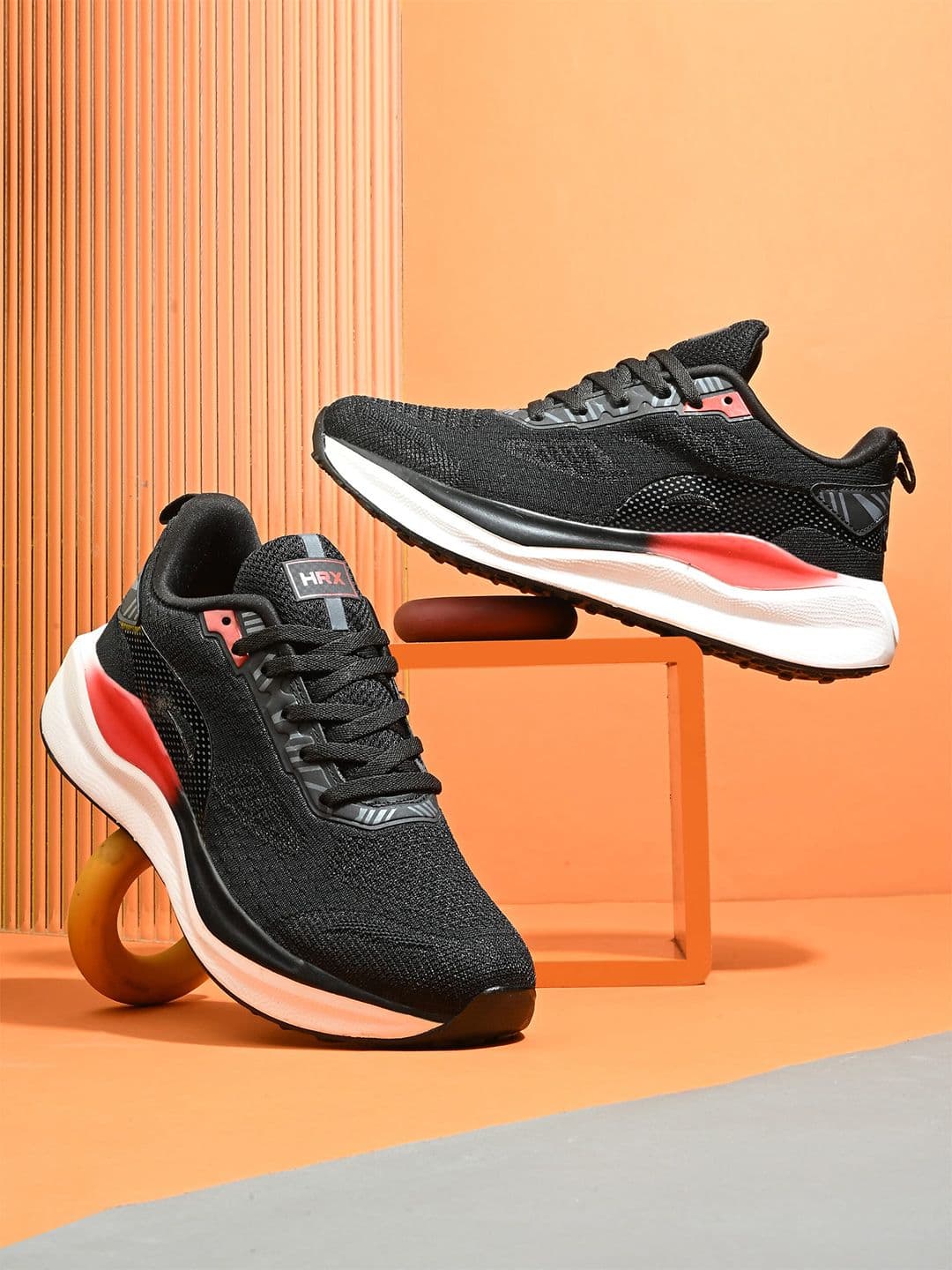 HRX by Hrithik Roshan Men Black Aircube Non-Marking Running Shoes - view 1