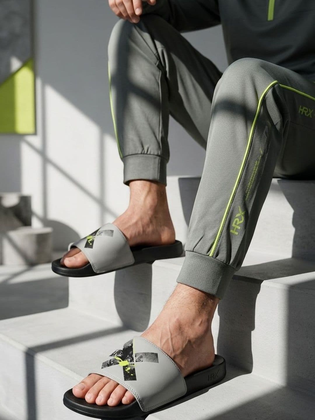 HRX by Hrithik Roshan Unisex Printed Sliders - view 1