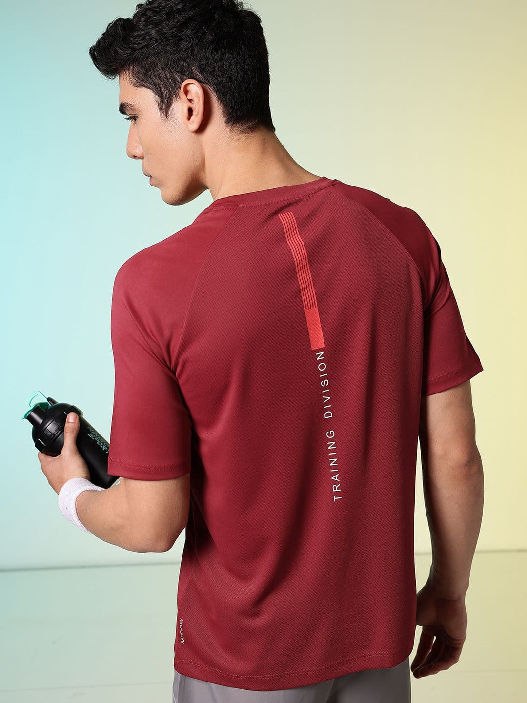 HRX by Hrithik Roshan Typography Printed Raglan Sleeves Rapid-Dry Training T-shirt - view 1