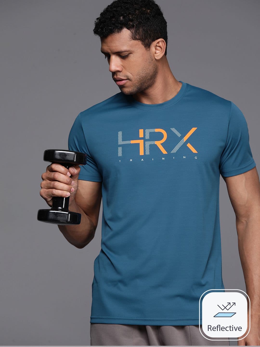 HRX by Hrithik Roshan Men Brand Logo Printed Sports T-shirt - view 1