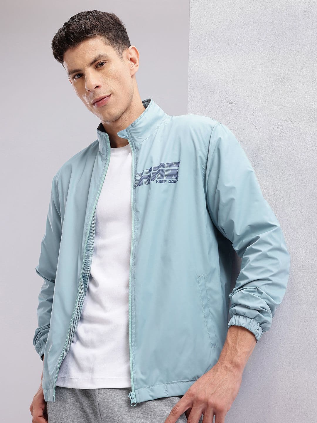 HRX by Hrithik Roshan Brand Logo Print Lifestyle Jacket - view 1