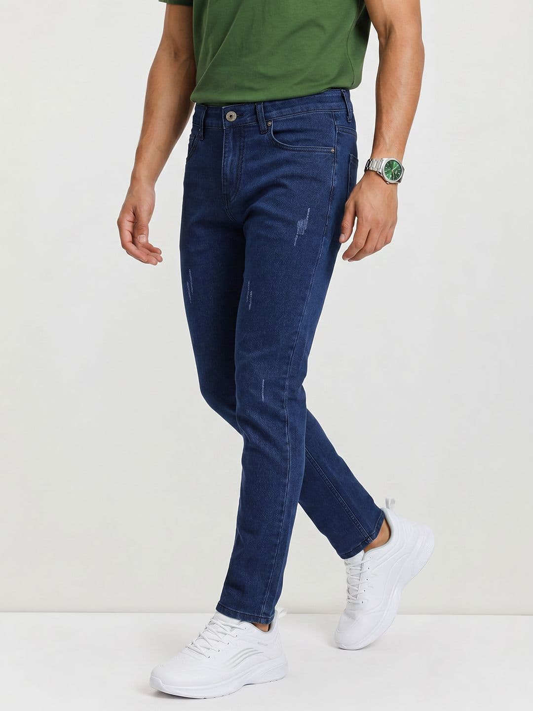The Roadster Life Co. Men Slim Fit Low Distress Stretchable Jeans - view 1