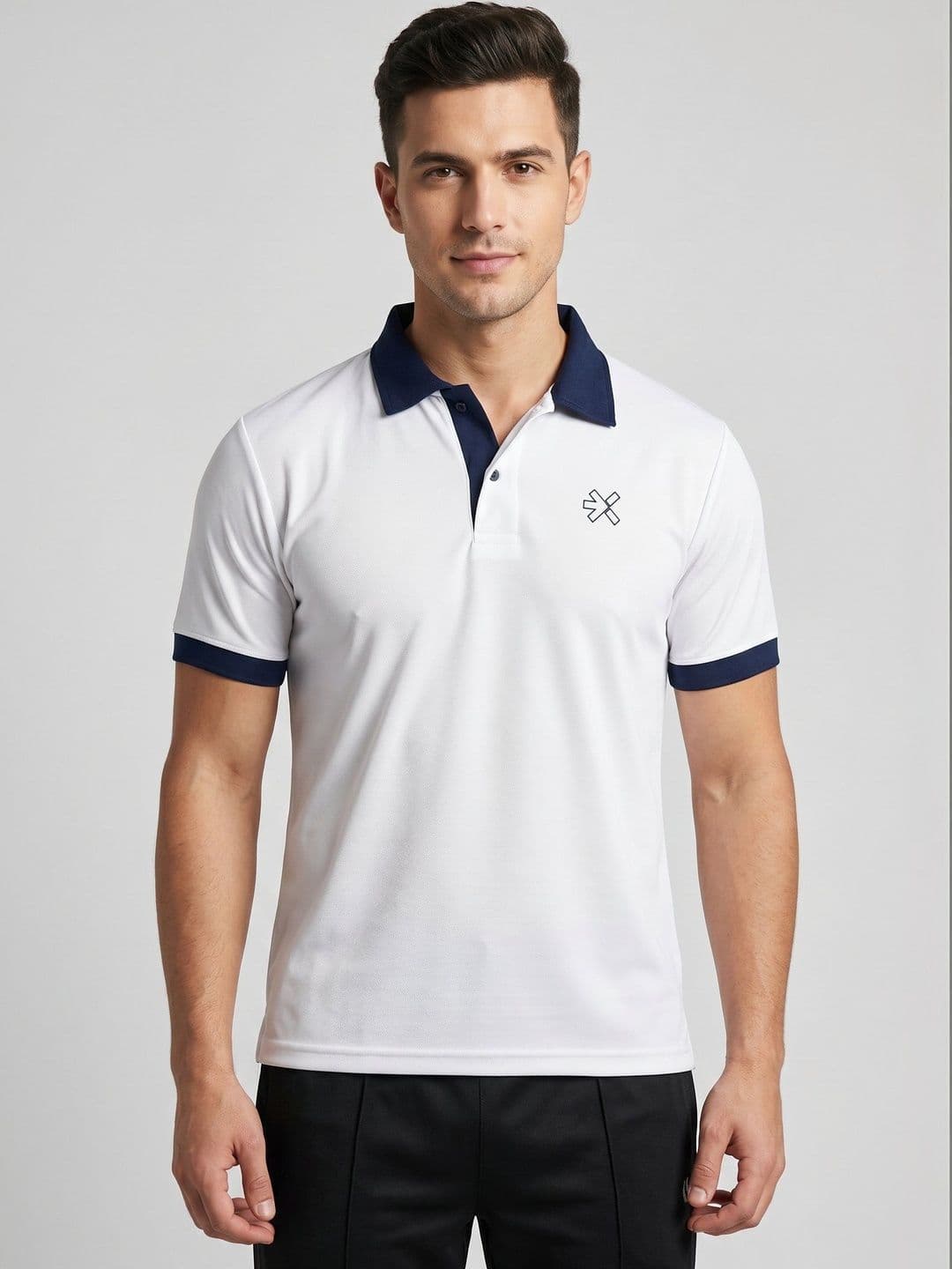 HRX by Hrithik Roshan Brand Logo Polo Collar T-shirt - view 1