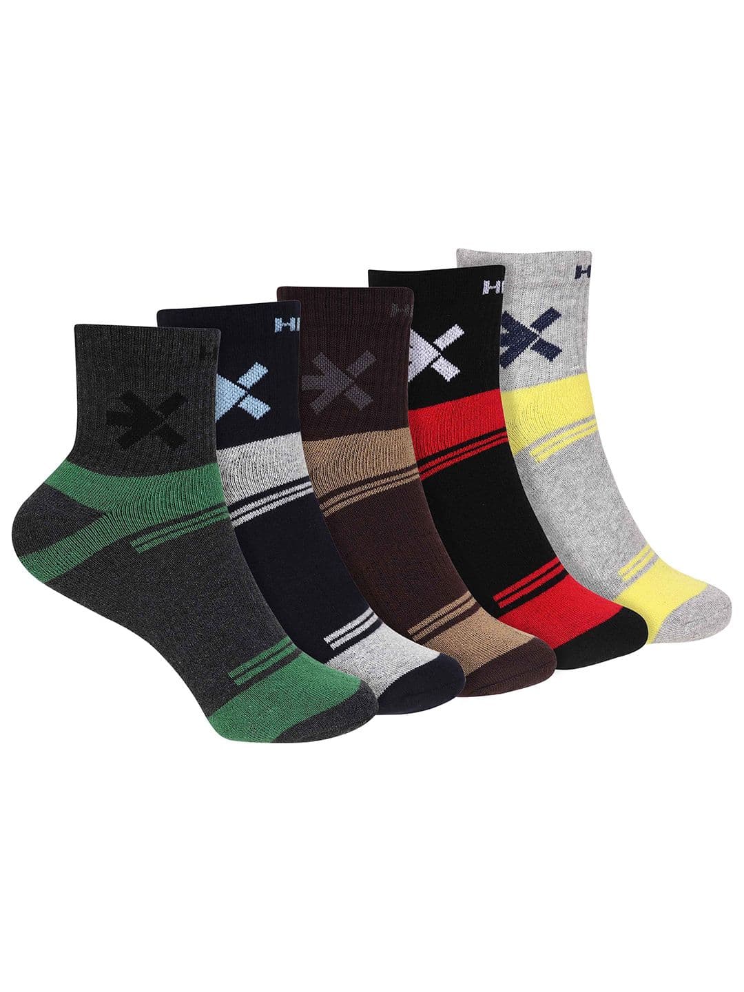 HRX by Hrithik Roshan Pack Of 5 Printed Ankle-Length Socks - view 1