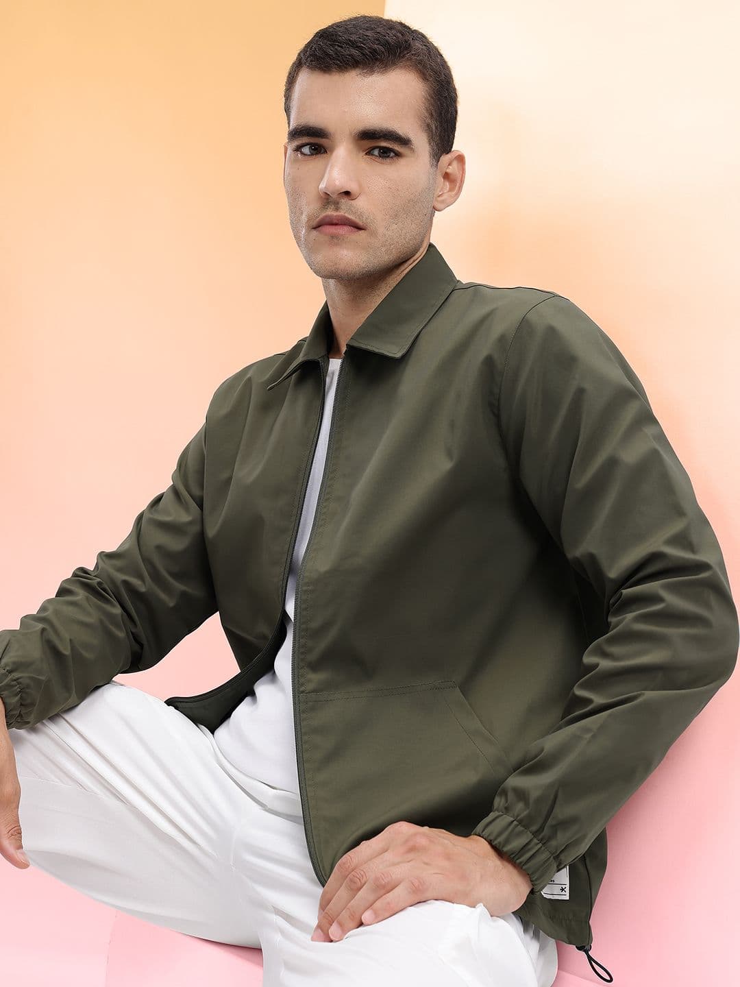 HRX by Hrithik Roshan Spread Collar Bomber Jacket - view 1