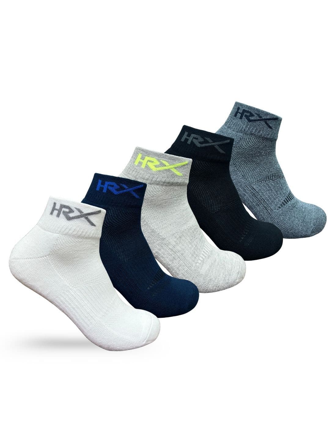 HRX by Hrithik Roshan Men Pack Of 5 Ankle Length Cotton Socks - view 1