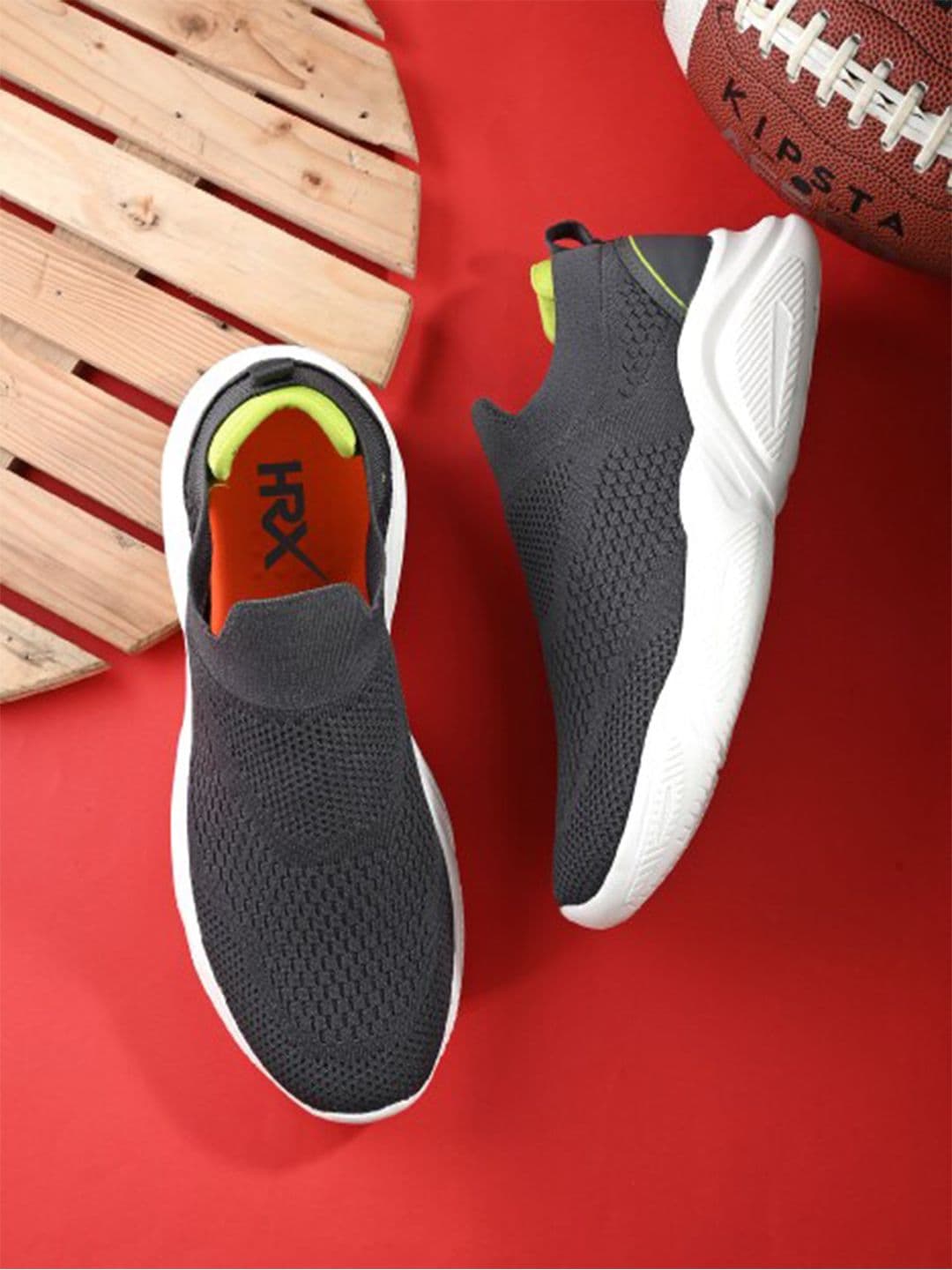 HRX by Hrithik Roshan Men Grey & White PU Foam Bounce Back Walking Shoes - view 1