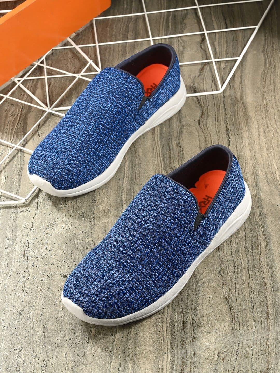 HRX by Hrithik Roshan Men Blue Mesh Walking Shoes - view 1