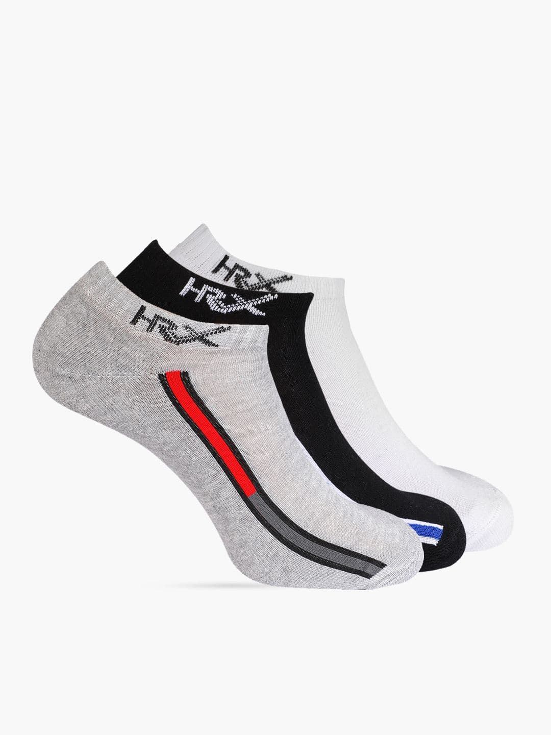 HRX by Hrithik Roshan Men Pack of 3 Striped Ankle Length Socks - view 1