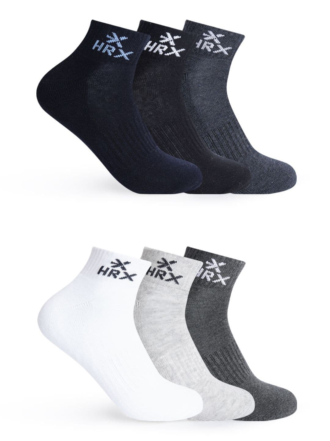 HRX by Hrithik Roshan Men Pack Of 6 Ankle-Length Cotton Socks - view 1