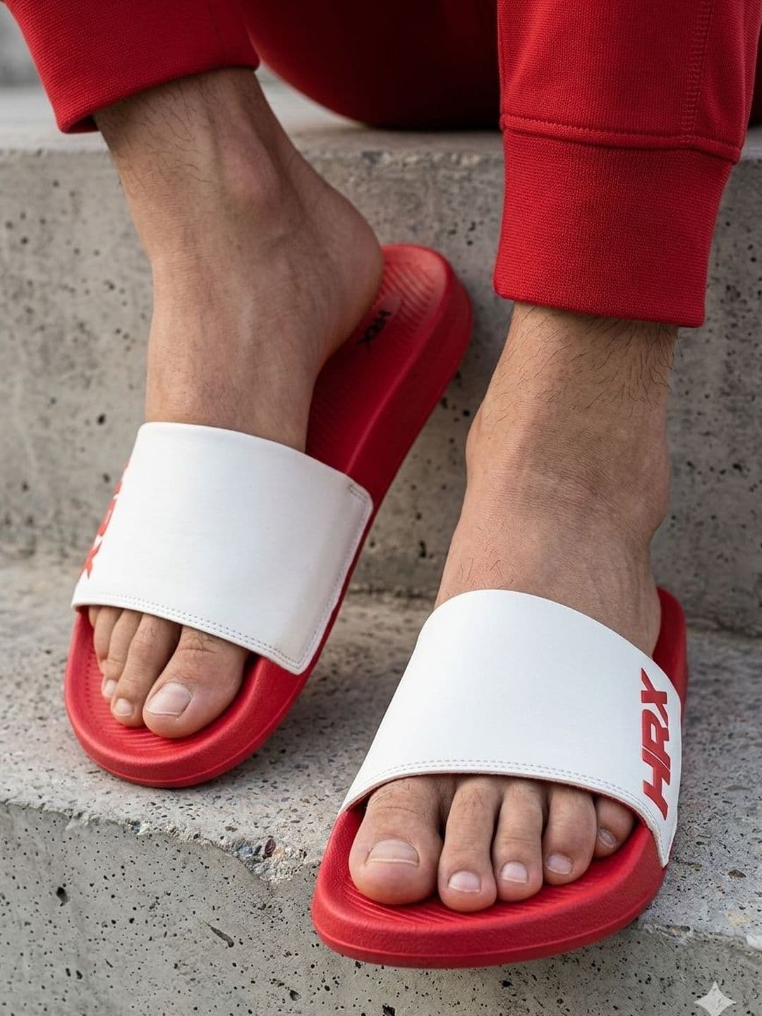 HRX by Hrithik Roshan Unisex Printed Sliders - view 1