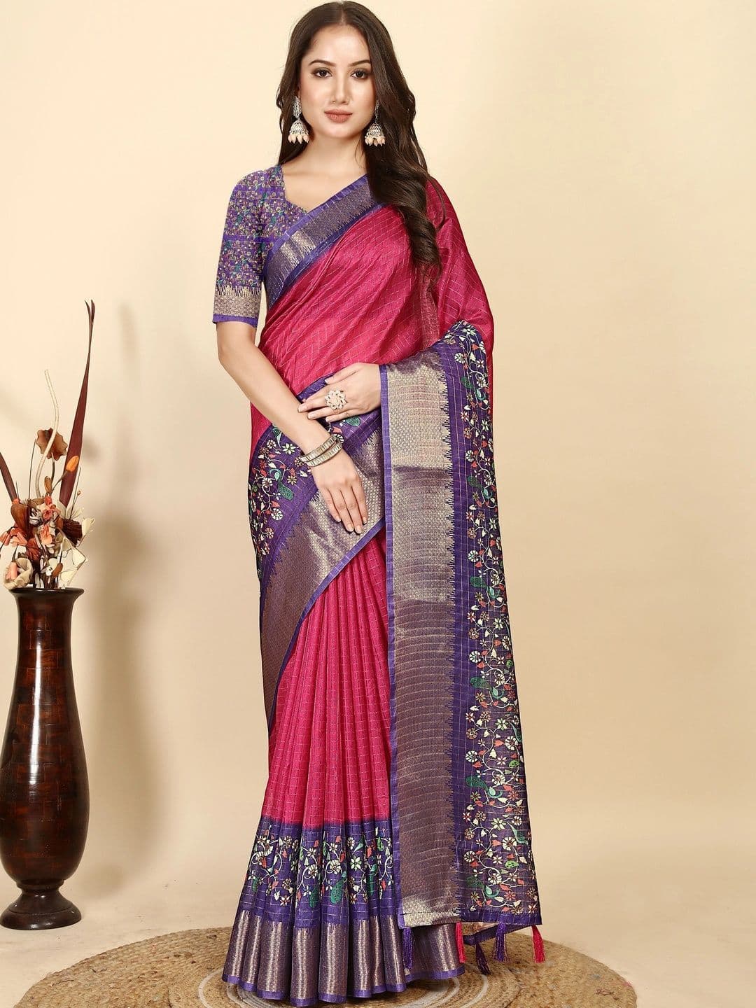 SSHAGUN LIFESTYLE Zari Silk Cotton Bandhani Saree - view 1