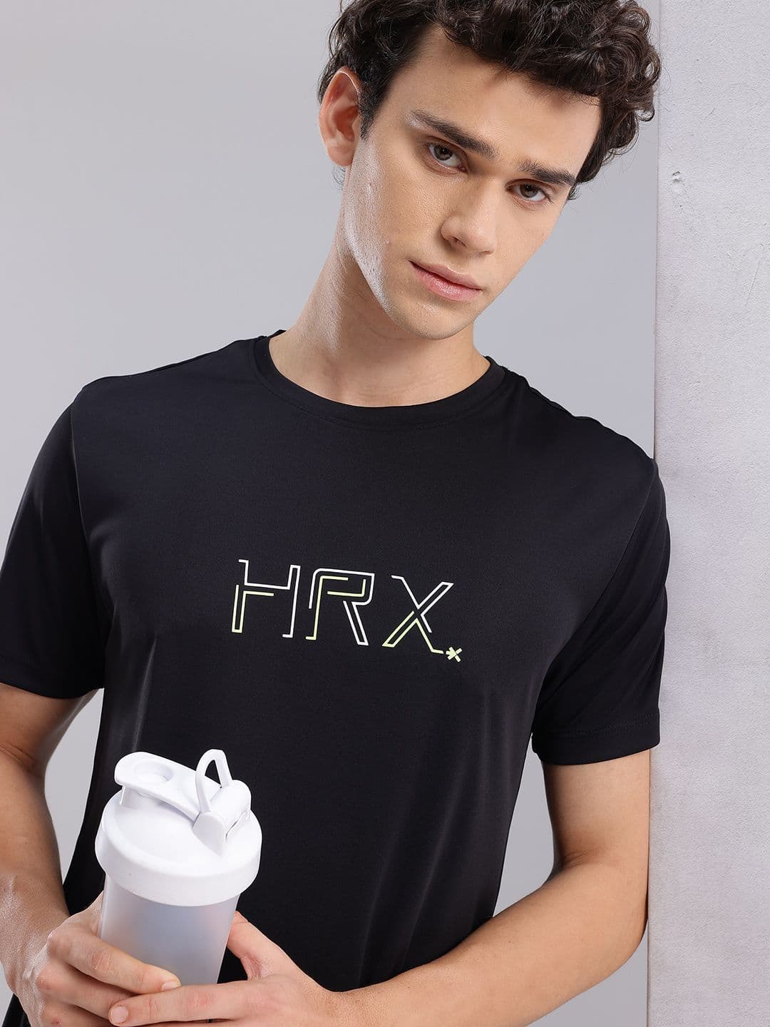 HRX by Hrithik Roshan Men Brand Logo Printed Rapid-Dry Training T-shirt - view 1
