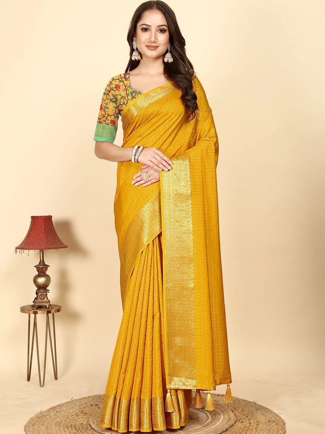 HOUSE OF VARNATANTU Woven Design Zari Saree - view 1