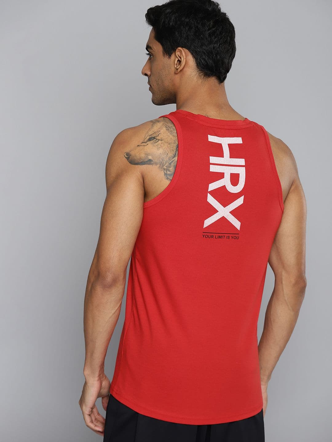 HRX By Hrithik Roshan Training Men Formula Red Bio-Wash Brand Carrier Tshirts - view 1