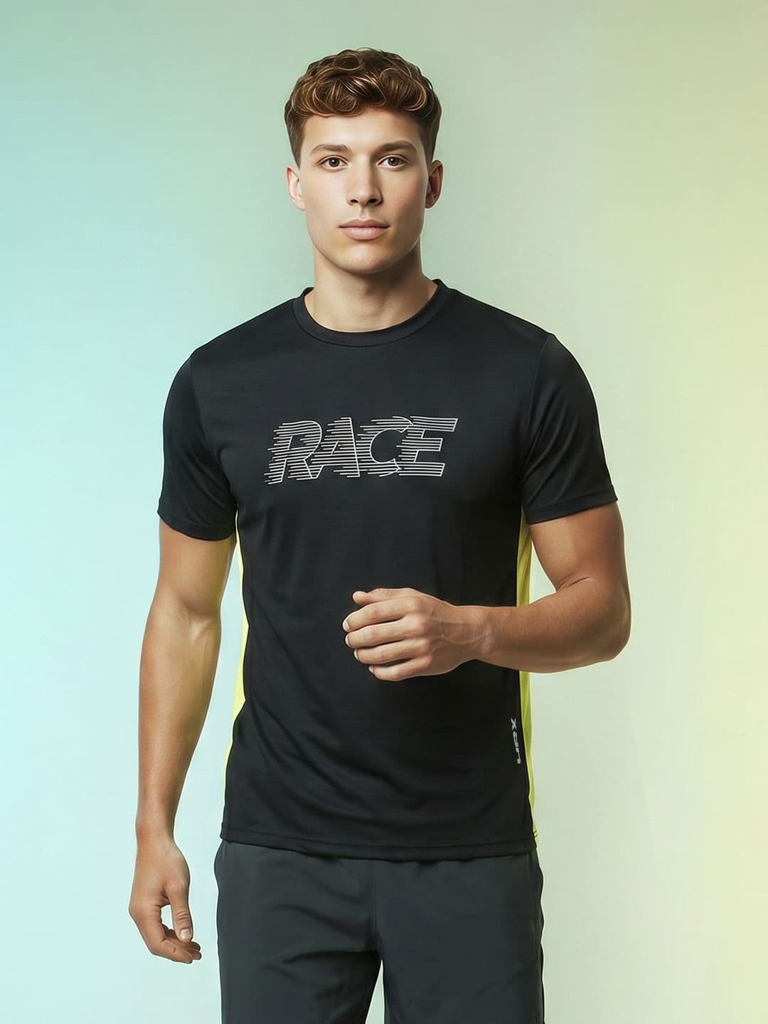 HRX by Hrithik Roshan Colourblocked Running T-shirt - view 1