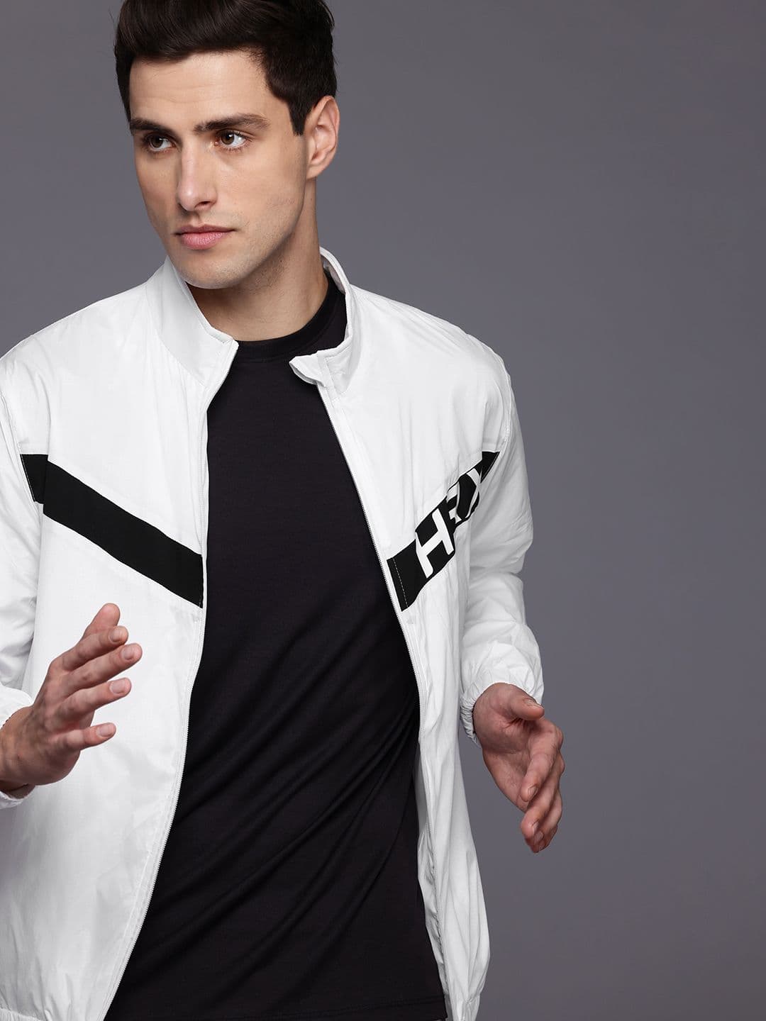 HRX by Hrithik Roshan Men Striped Running Sporty Jacket - view 1
