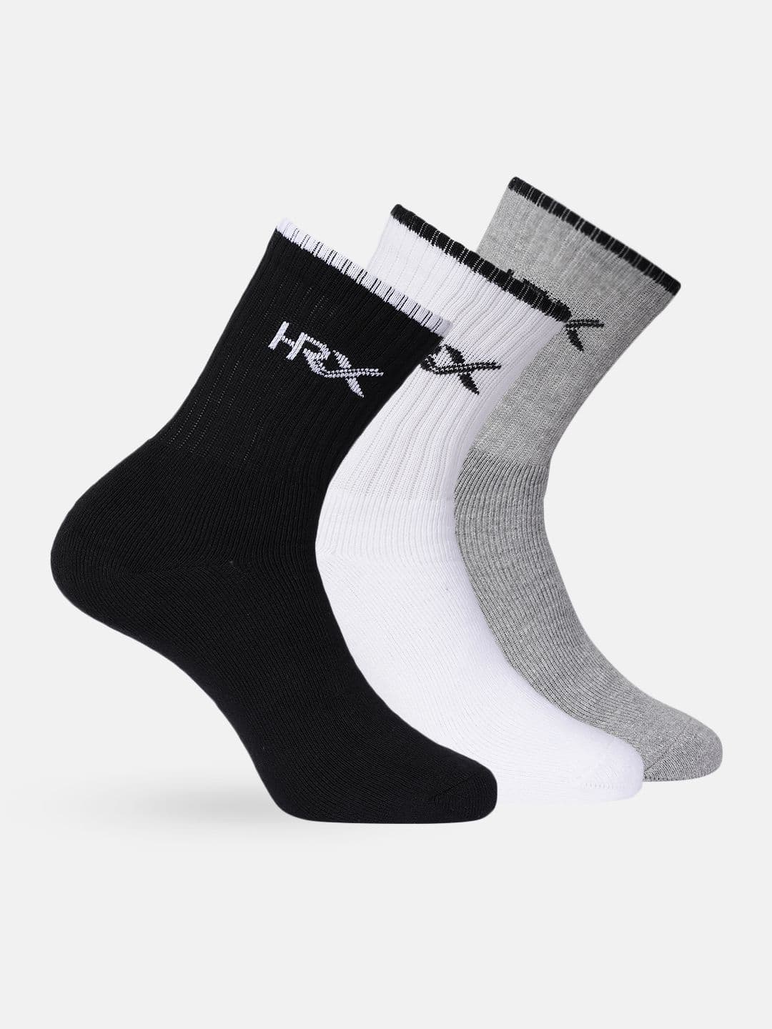 HRX by Hrithik Roshan Men Crew length Pack of 3 Terry Socks - view 1