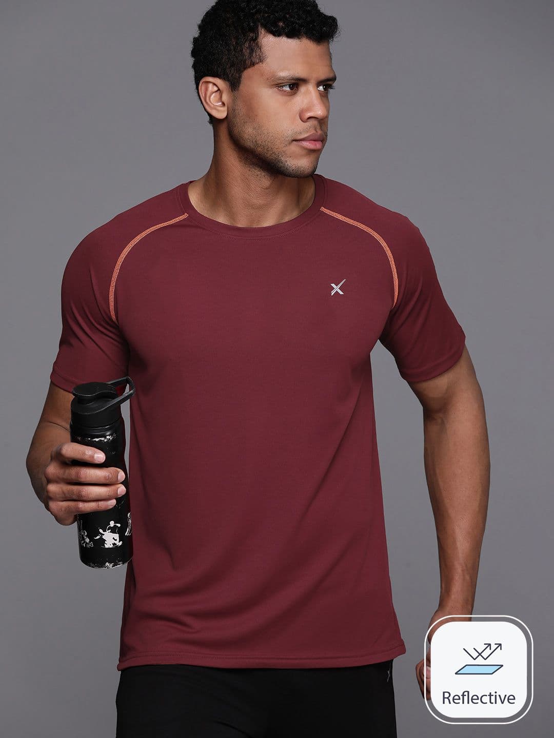 HRX by Hrithik Roshan Men Raglan Sleeves Sports T-shirt - view 1