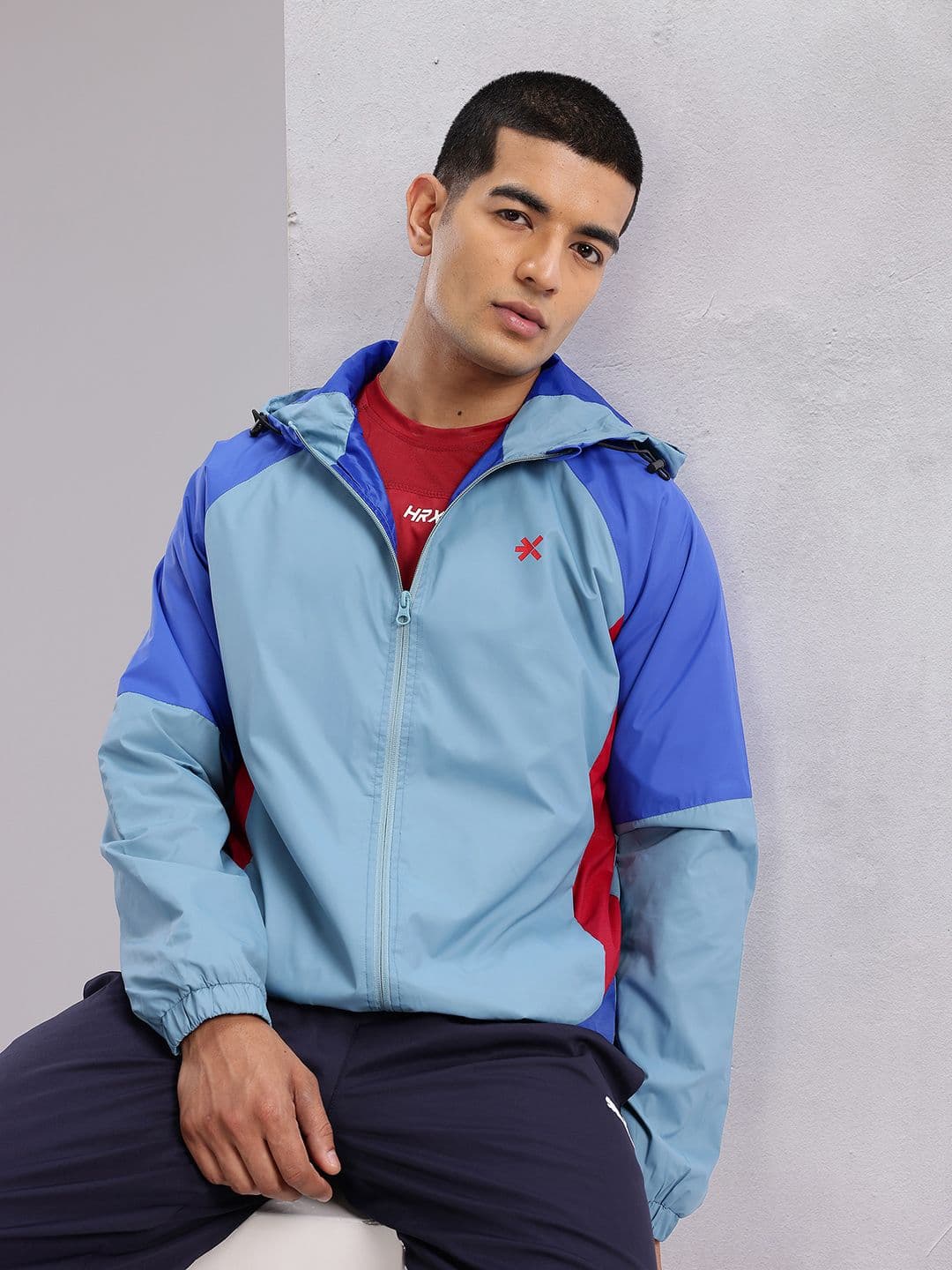 HRX by Hrithik Roshan Colourblocked Hooded Jacket - view 1