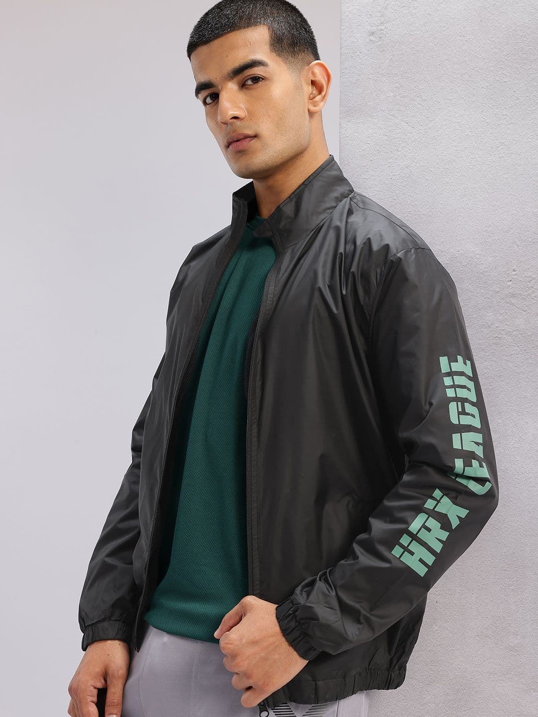 HRX by Hrithik Roshan Men Typography Printed Bomber Lifestyle Jacket - view 1