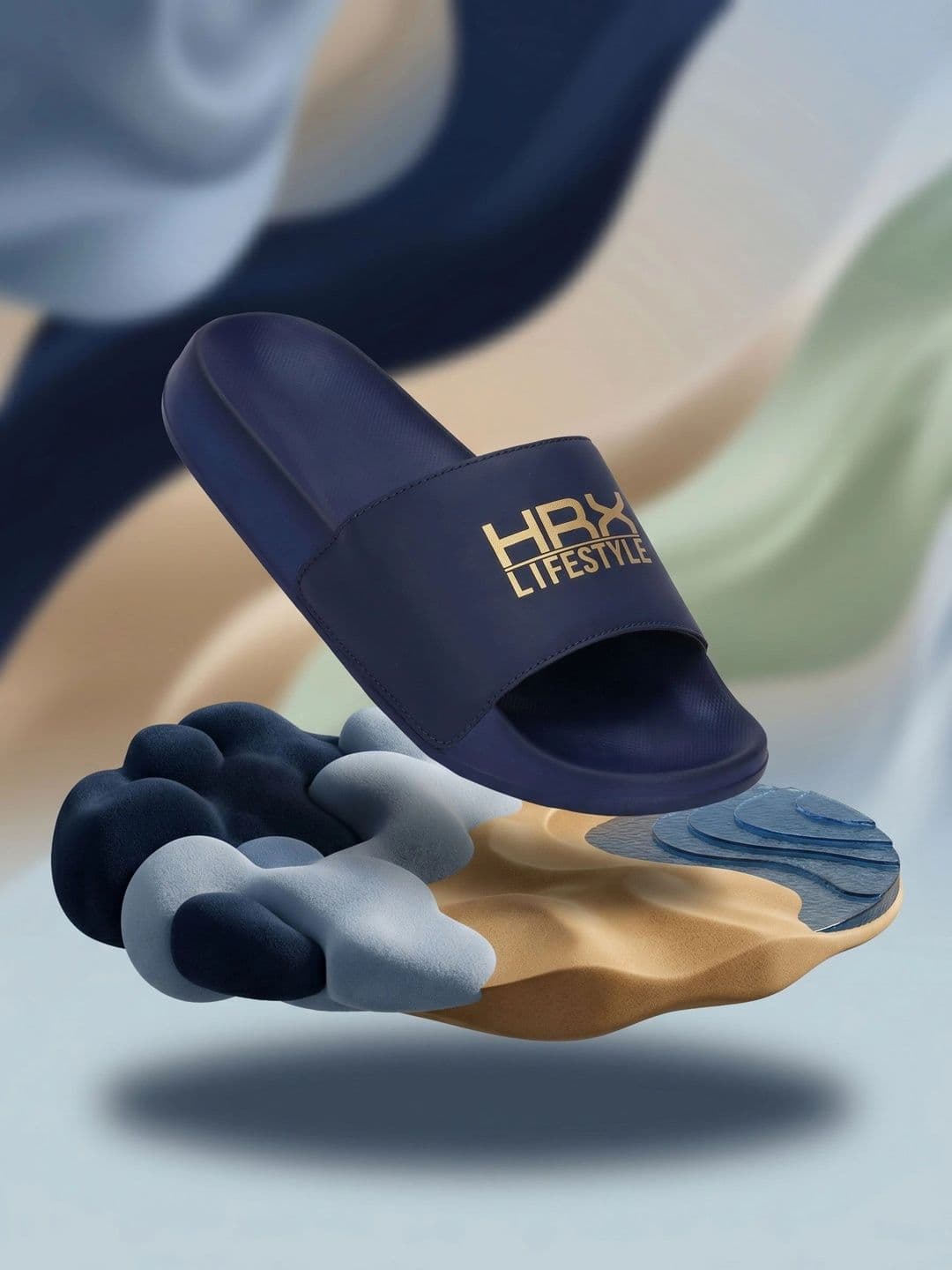 HRX by Hrithik Roshan Men Printed Sliders - view 1