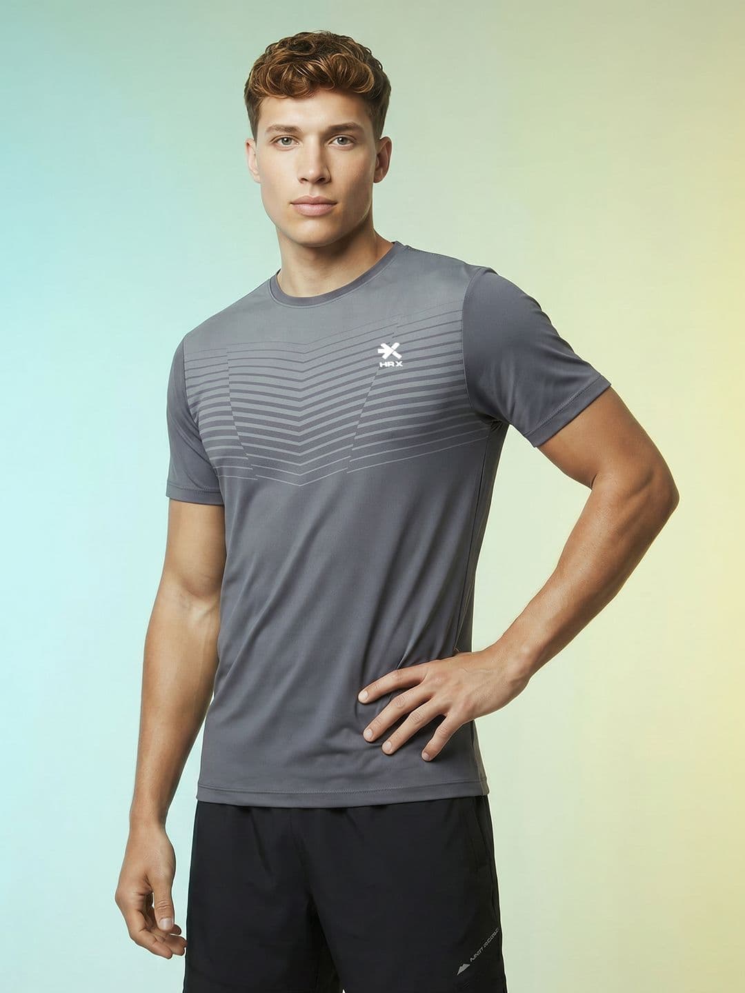 HRX by Hrithik Roshan Printed Rapid-Dry Training T-shirt - view 1