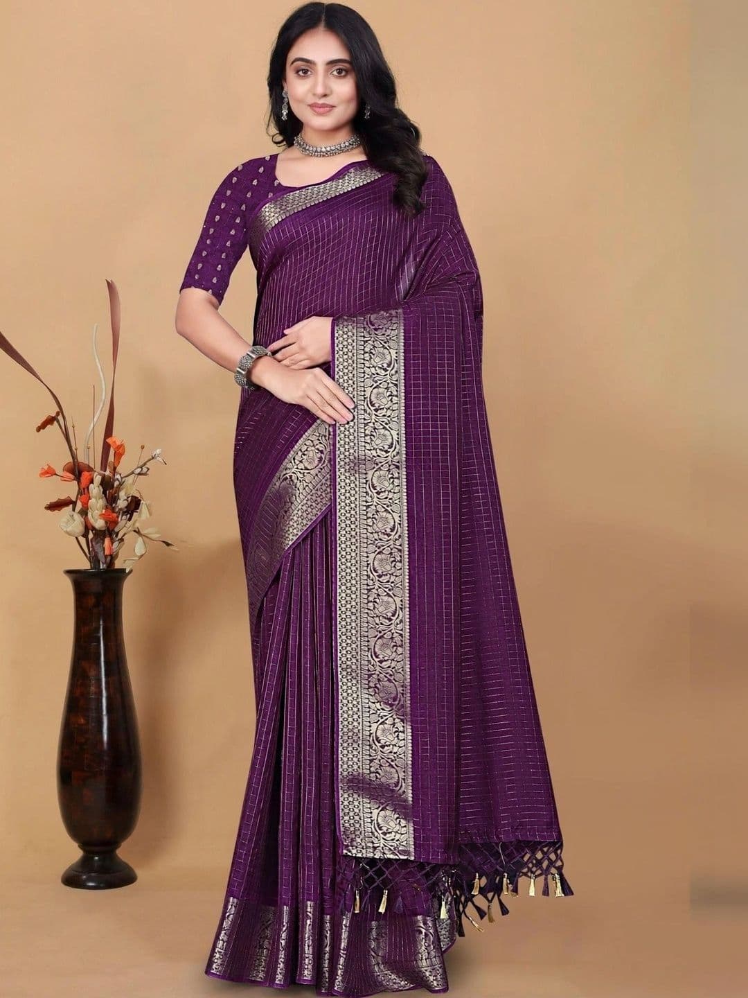 HOUSE OF VARNATANTU Woven Design Zari Kanjeevaram Saree - view 1