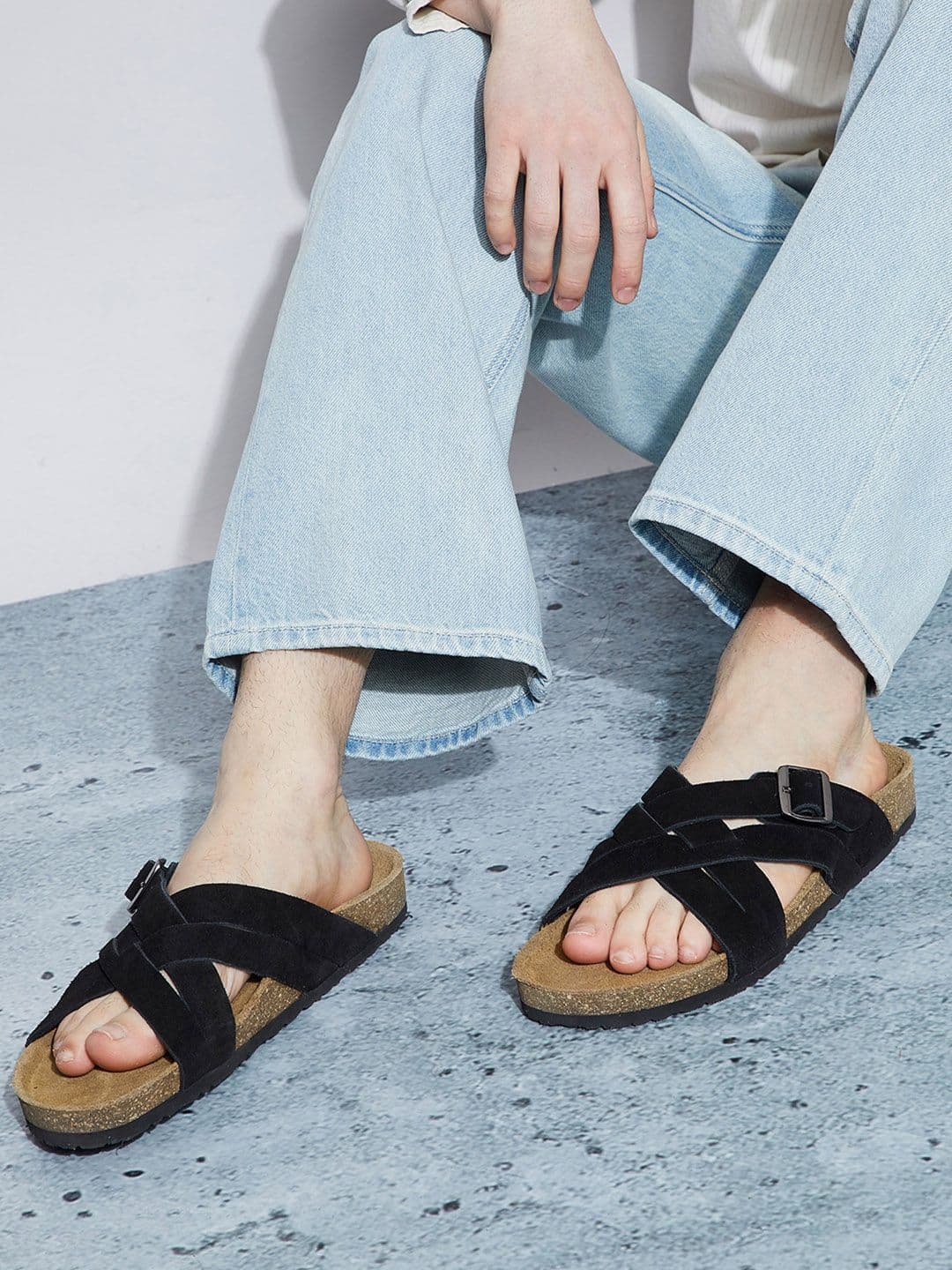CODE by Lifestyle Men Leather Sliders - view 1