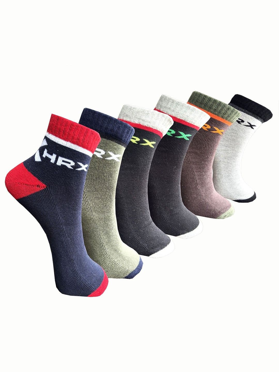 HRX by Hrithik Roshan Unisex Pack Of 6 Anti-Odour Ankle Length Socks - view 1