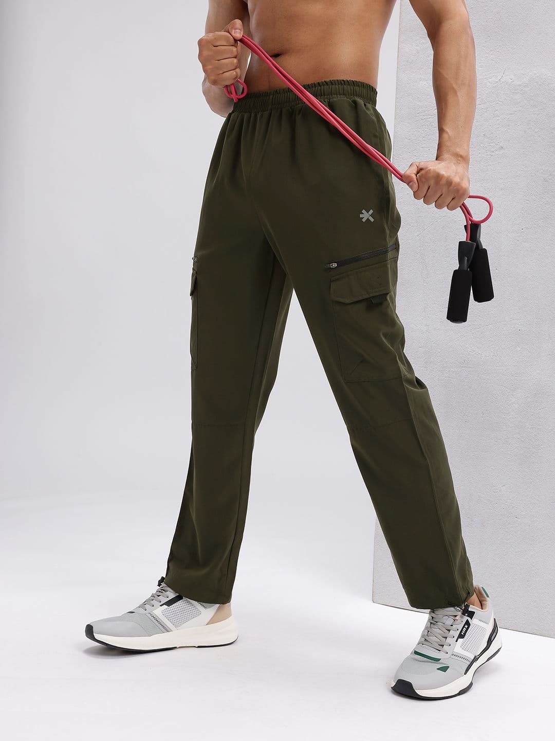 HRX by Hrithik Roshan Men Mid-Rise Rapid-Dry Training Track Pants - view 1