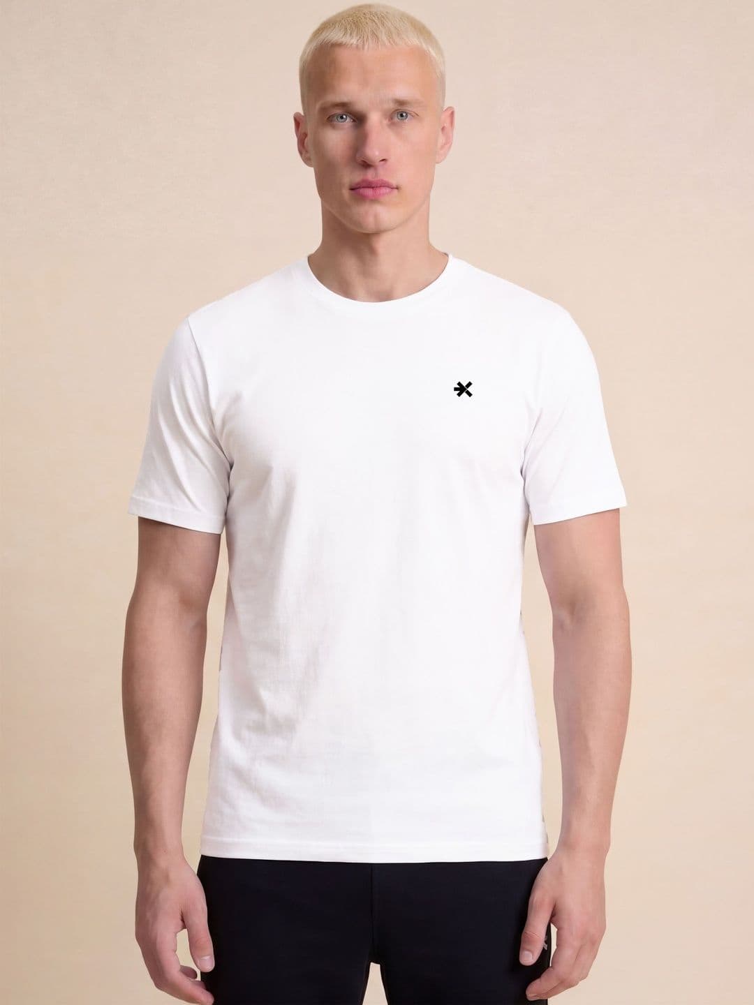 HRX by Hrithik Roshan Men Brand Logo Pure Cotton T-Shirt - view 1