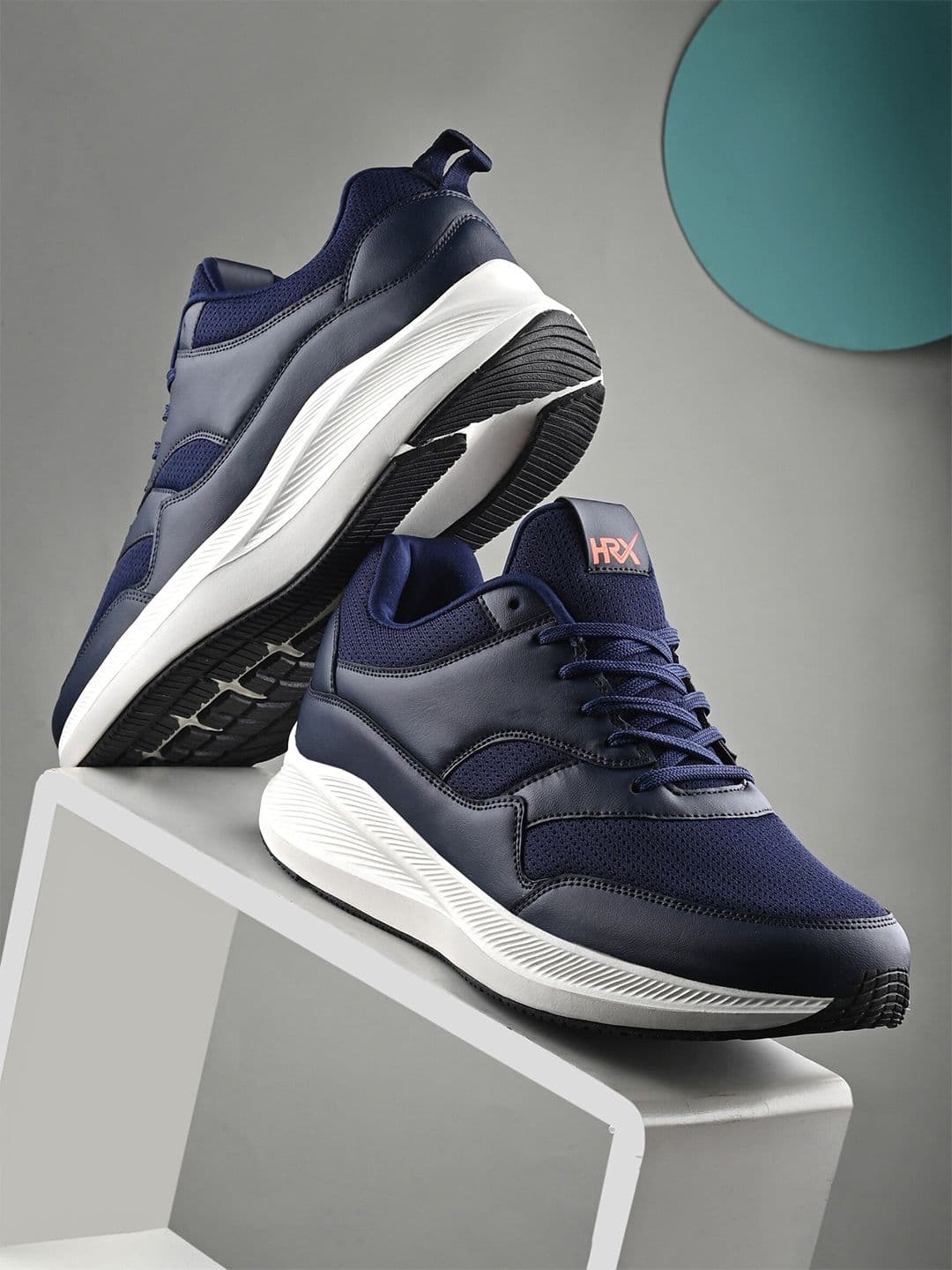 HRX by Hrithik Roshan Men Navy Blue Mesh Non-Marking Running Shoes - view 1