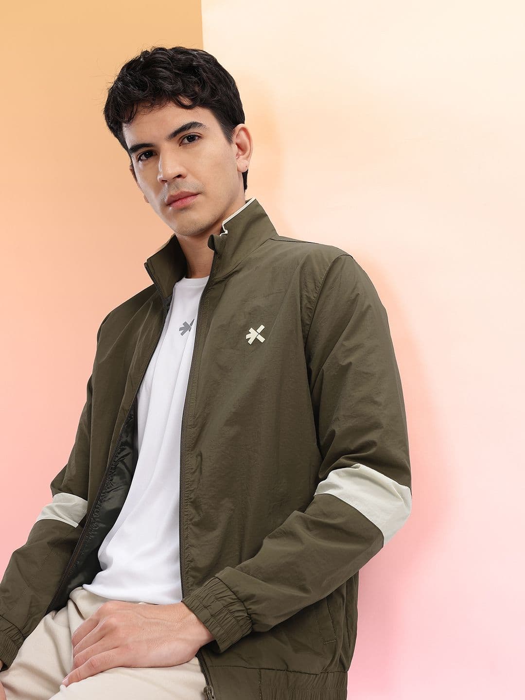 HRX by Hrithik Roshan Mock Collar Bomber - view 1