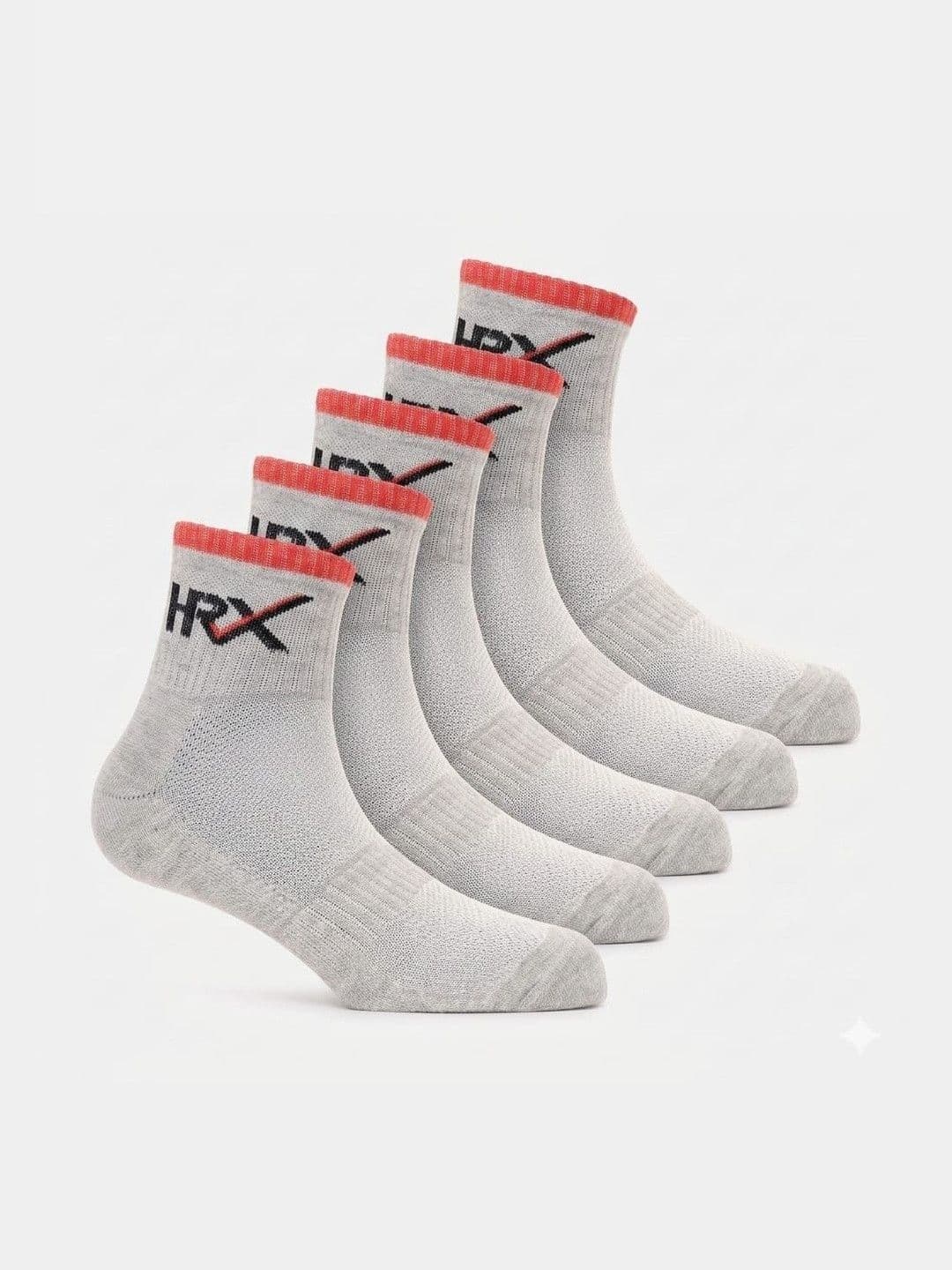 HRX by Hrithik Roshan Men Pack of 5 Cotton Blend Colourblocked Ankle Length Socks - view 1
