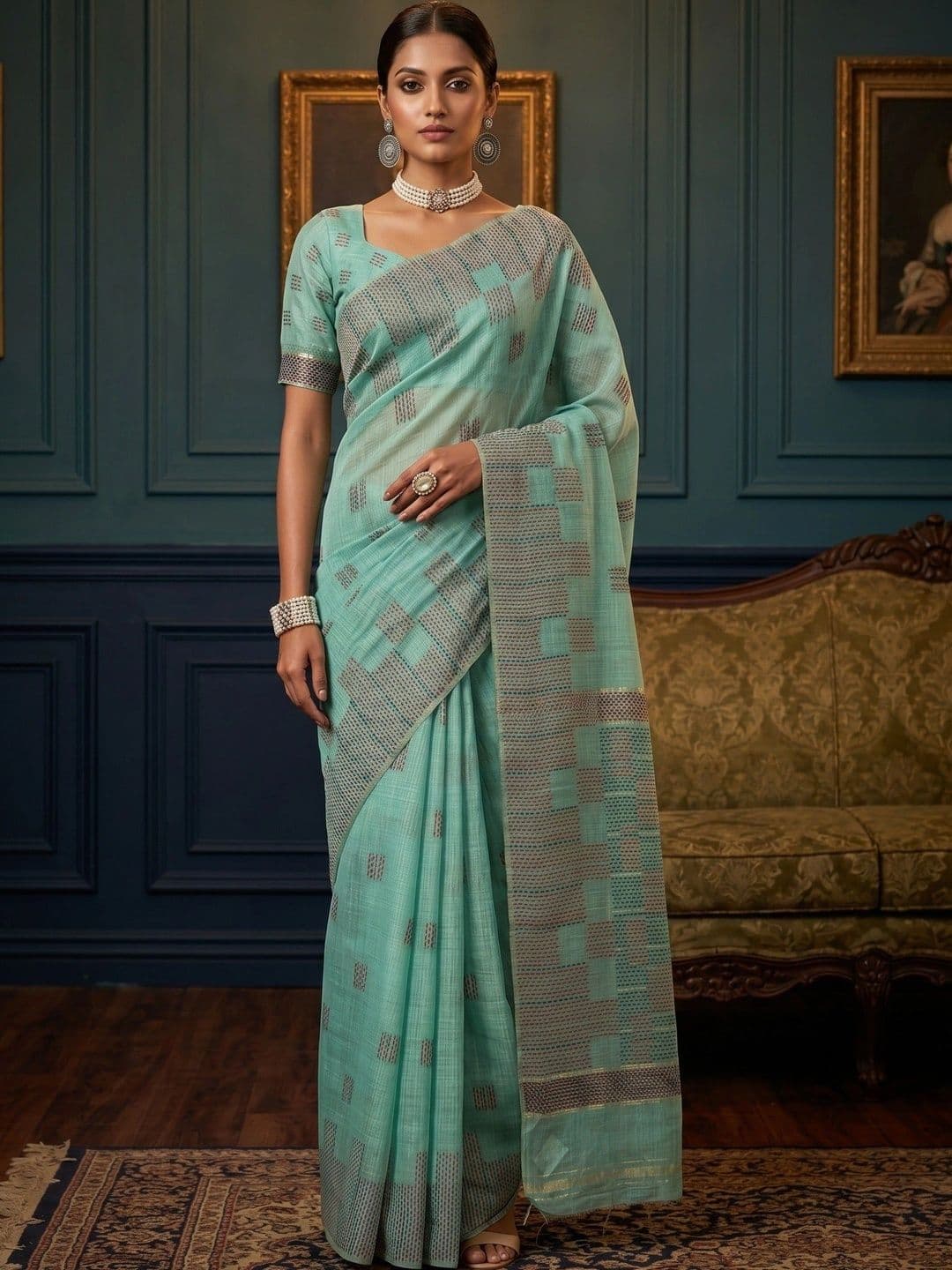 MIMOSA Woven Design Zari Art Silk Designer Banarasi Saree - view 1
