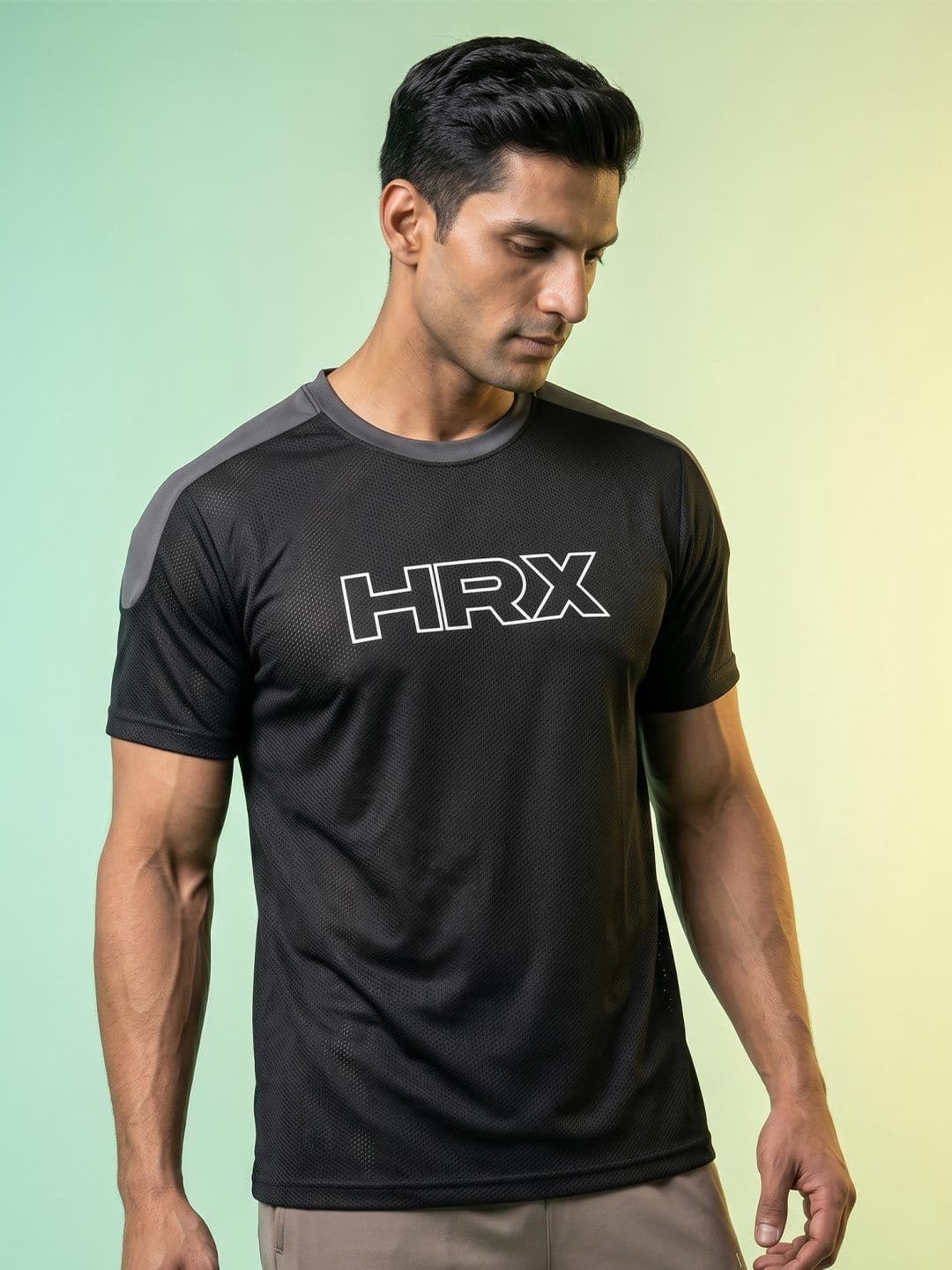 HRX by Hrithik Roshan Relaxed Fit Printed Rapid-Dry Training or Gym Sports T-shirt - view 1