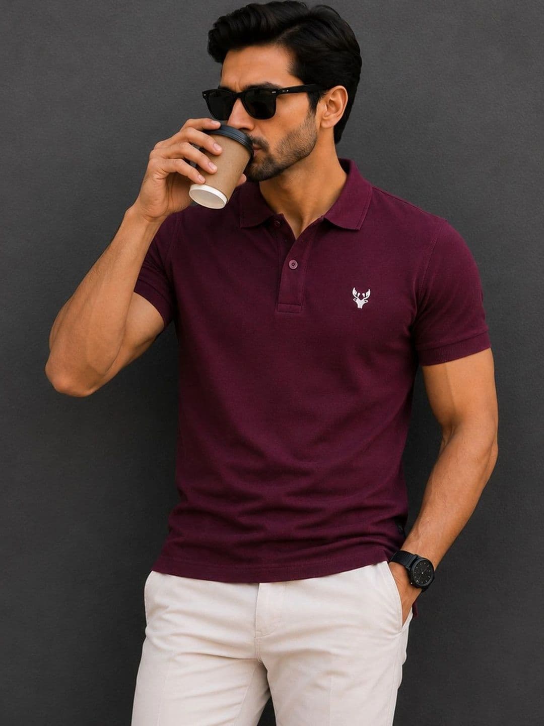 VIEW DESIGN Men Polo T-shirt with Brand Logo - view 1