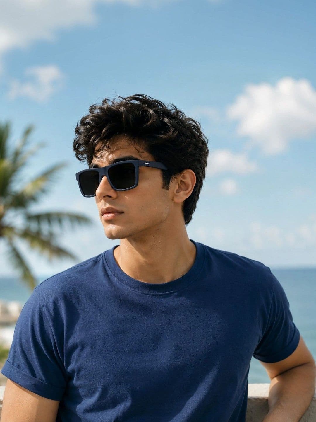 HRX by Hrithik Roshan Unisex Grey Lens & Blue Rectangle Sunglasses with - view 1
