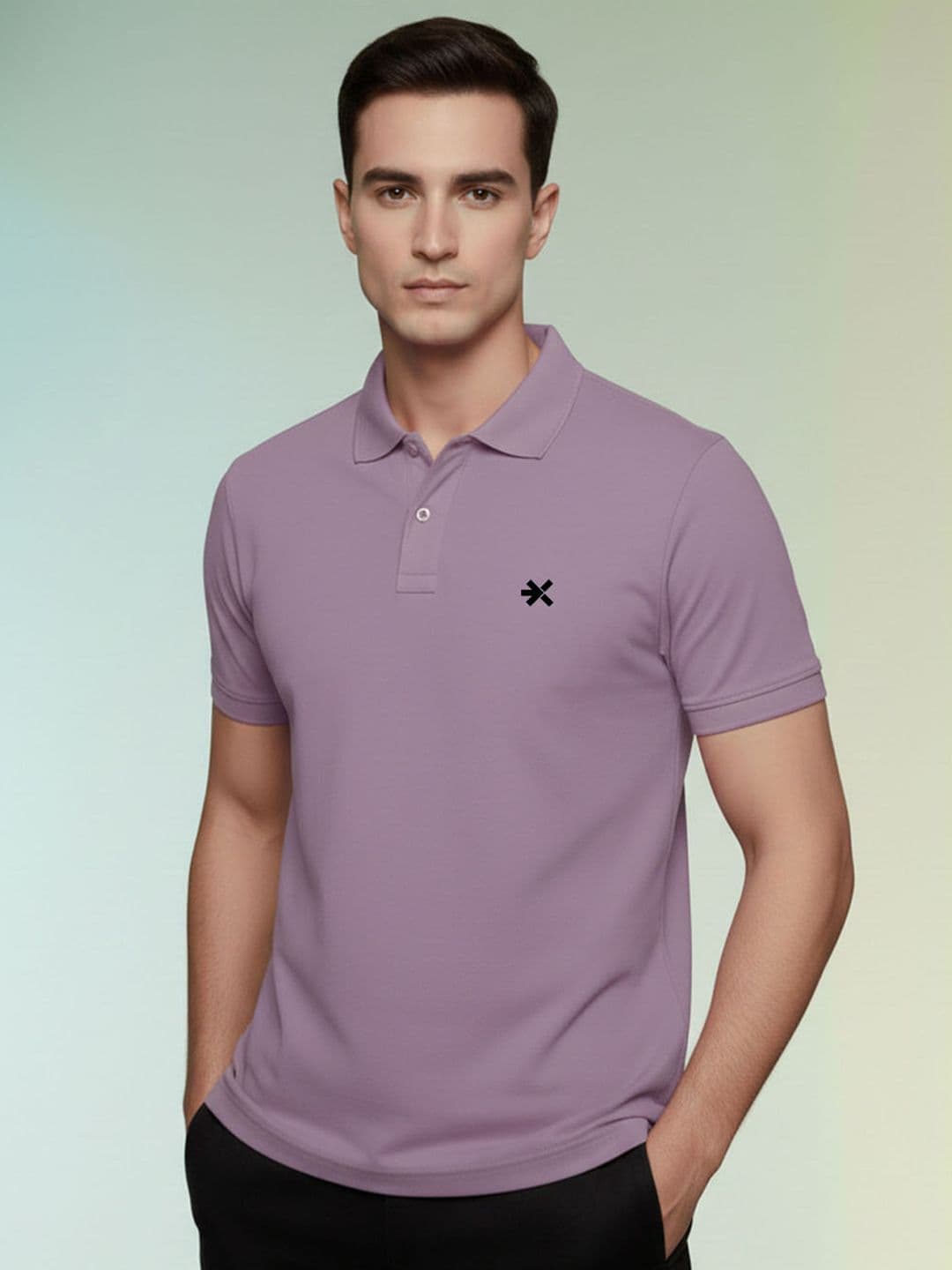 HRX by Hrithik Roshan Men Brand Logo Polo Collar T-shirt - view 1