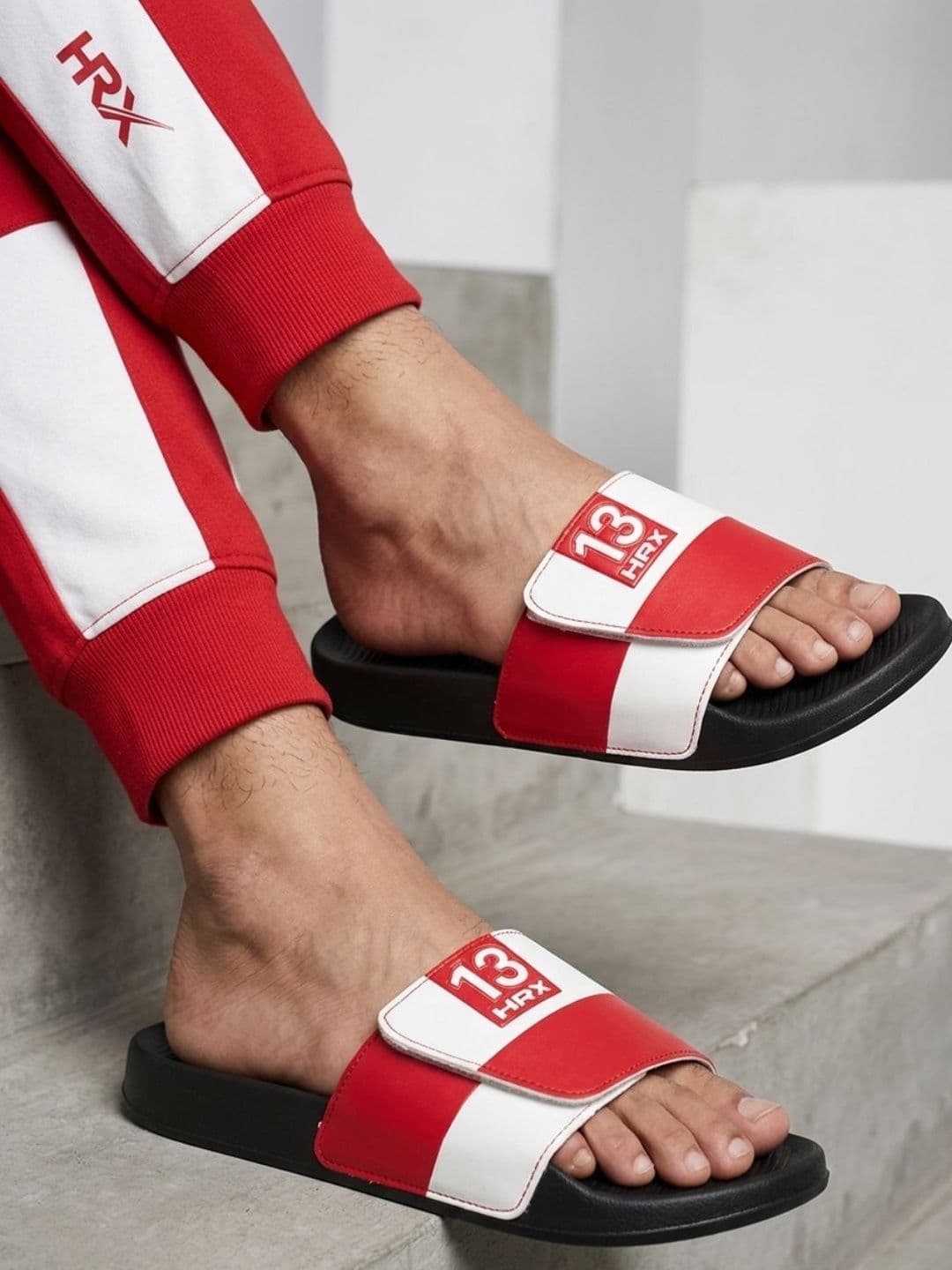 HRX by Hrithik Roshan Men Colourblocked Sliders - view 1
