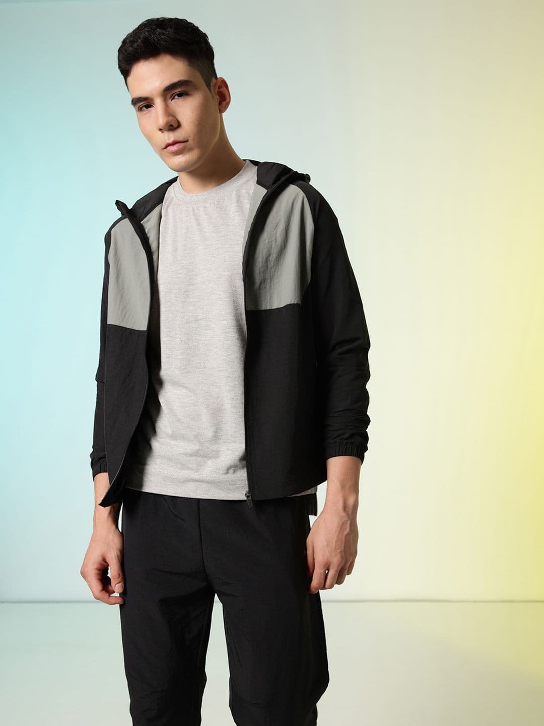 HRX by Hrithik Roshan Sports52 wear Colourblocked Hooded Rapid-Dry Running Tracksuit - view 1