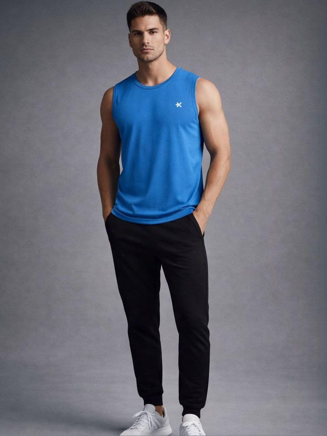 HRX by Hrithik Roshan Men Solid Sleeveless Gym Innerwear Vests - view 1