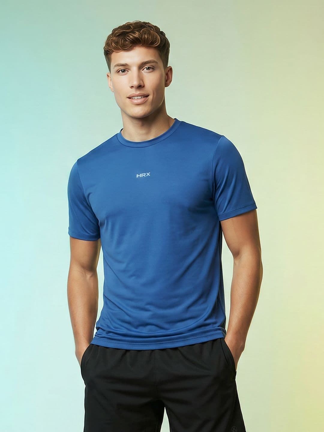 HRX by Hrithik Roshan Colourblocked Running T-shirt - view 1