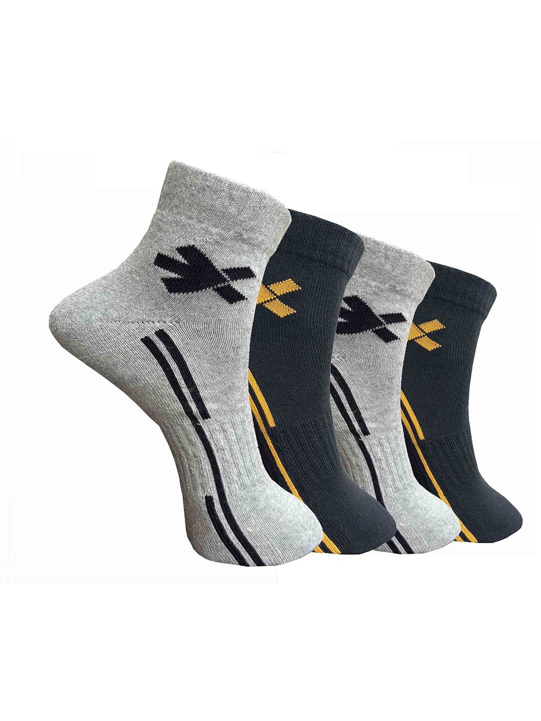 HRX by Hrithik Roshan Pack Of 4 Striped Ankle Length Socks - view 1