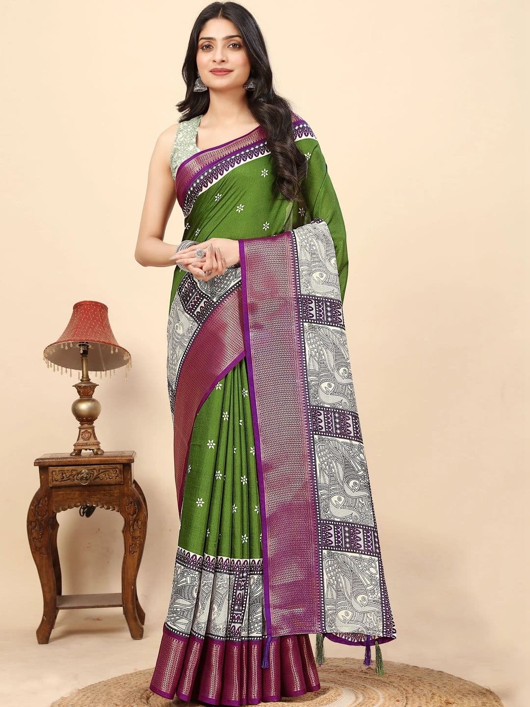 HOUSE OF VARNATANTU Zari Silk Blend Saree - view 1