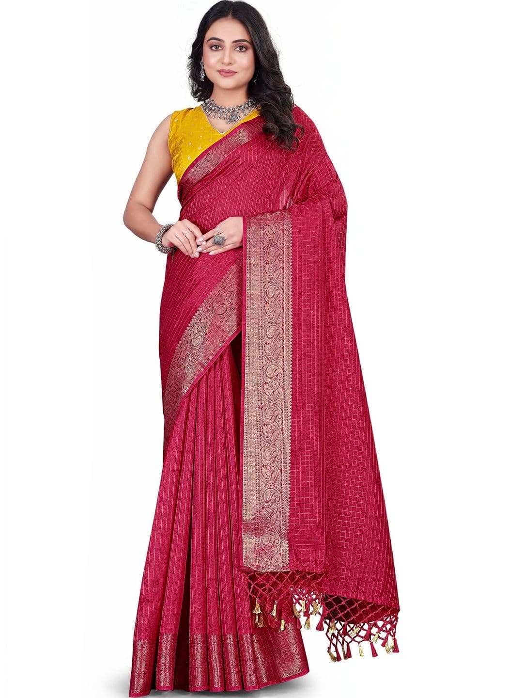 HOUSE OF VARNATANTU Woven Design Zari Silk Blend Saree - view 1